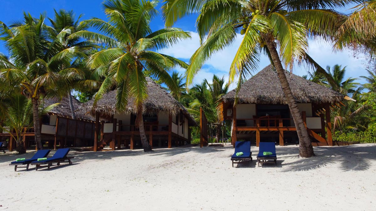 Beach villas of Heaven To Sea at Aitutaki, Cooks Islands
