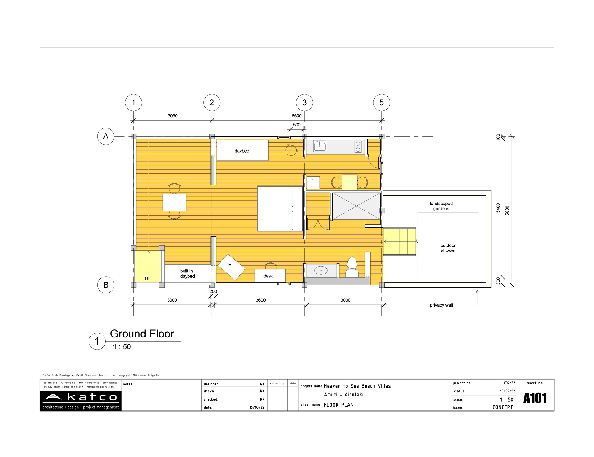 Floor plan of the villas